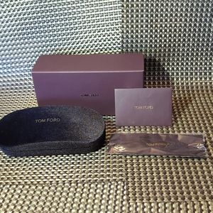 Tom Ford velvet glasses case, cloth and box